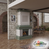 Изразцовый камин №11