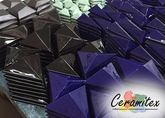 Объемная керамическая плитка ручной работы - Exato