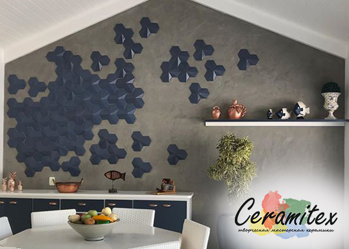 Объемная керамическая плитка ручной работы - Piramide