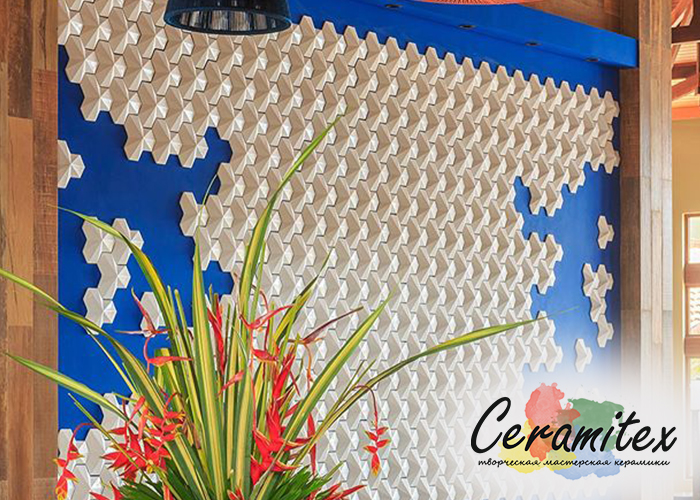 Объемная керамическая плитка ручной работы - Piramide