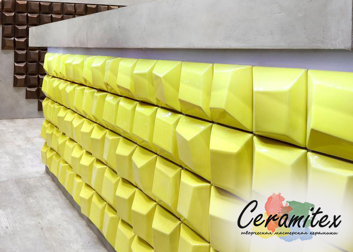 Объемная керамическая плитка ручной работы - Tecla