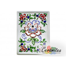 Изразец керамический ручной работы - "Цветок"