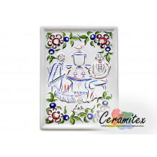 Изразец керамический ручной работы - "Чаепитие"