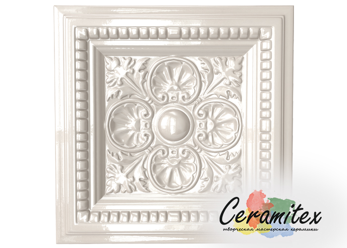 Изразец керамический ручной работы - Лепестки