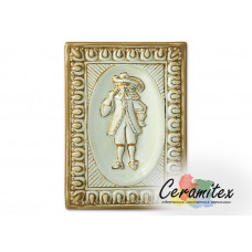 Изразец керамический ручной работы - "Кавалер"
