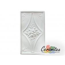 Изразец керамический ручной работы - "Цветочный"