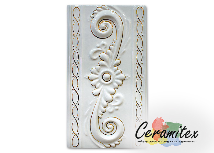 Изразец керамический ручной работы - "Жарптица"