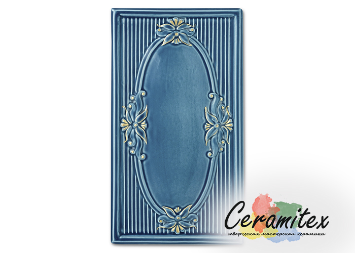 Изразец керамический ручной работы - "Купеческий"
