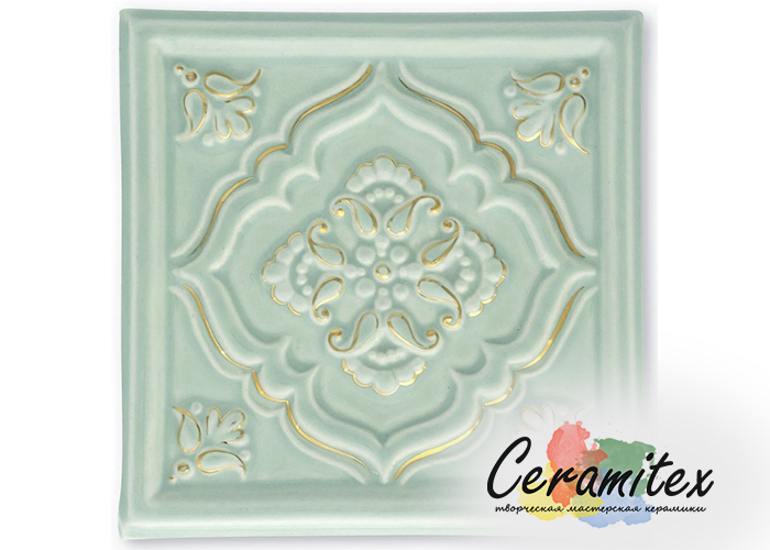 Изразец керамический ручной работы - "Восточный" 150