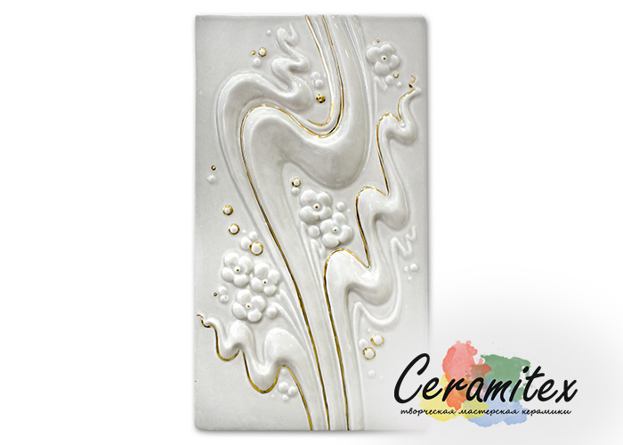 Изразец керамический ручной работы - "Модерн"