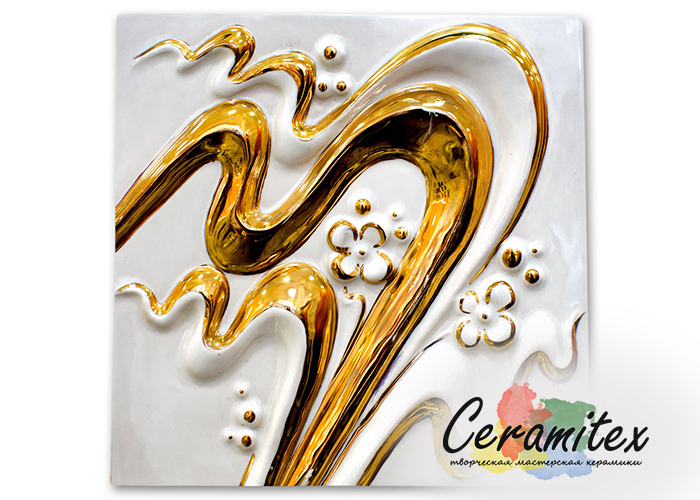 Изразец керамический ручной работы - "Модерн" 150