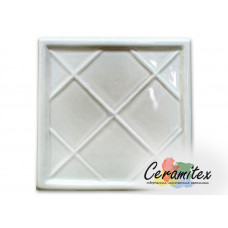 Изразец керамический ручной работы - "Сетка" 150
