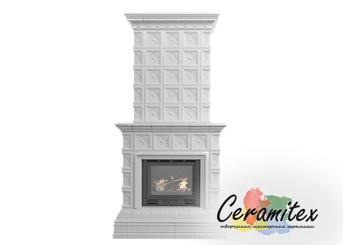 Изразцовый камин ручной работы "Этюд"