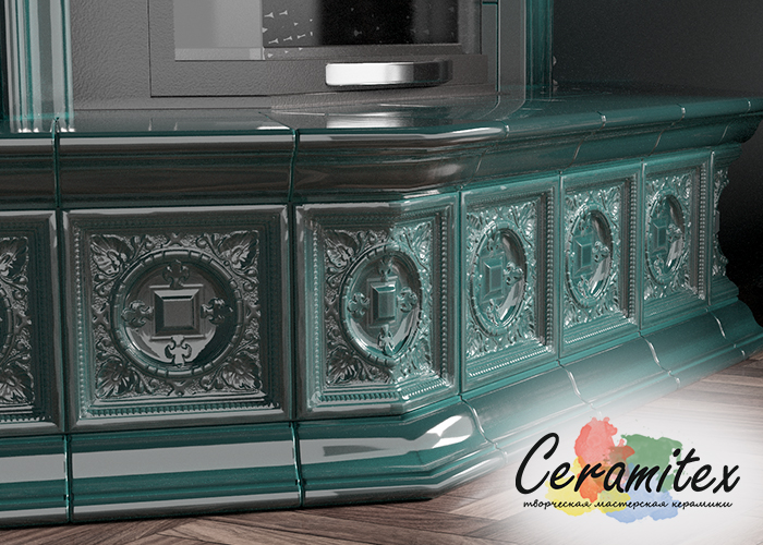 Изразцовый камин ручной работы "Пастель"