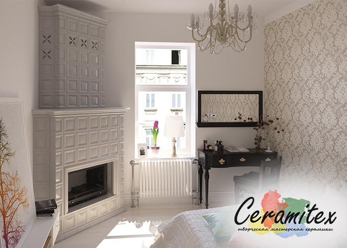 Изразцовый камин ручной работы "Темпера"