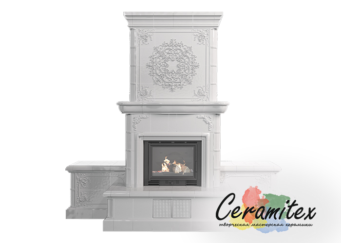 Изразцовый камин ручной работы "Винтаж"