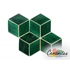 Плоская керамическая плитка ручной работы "Diamonds". Размер - 13,3*7,9