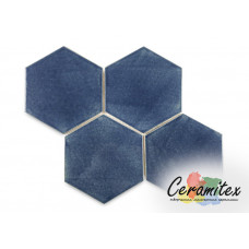 Плоская керамическая плитка ручной работы "Hexagon". Размер - 16,4*14,1