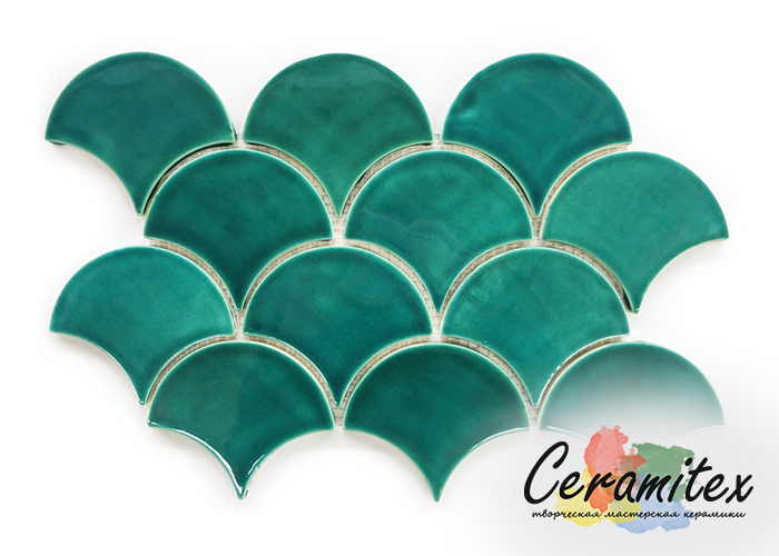 Мозаика ручной работы "Moroccan Fish". Размер - 9,5*8,3