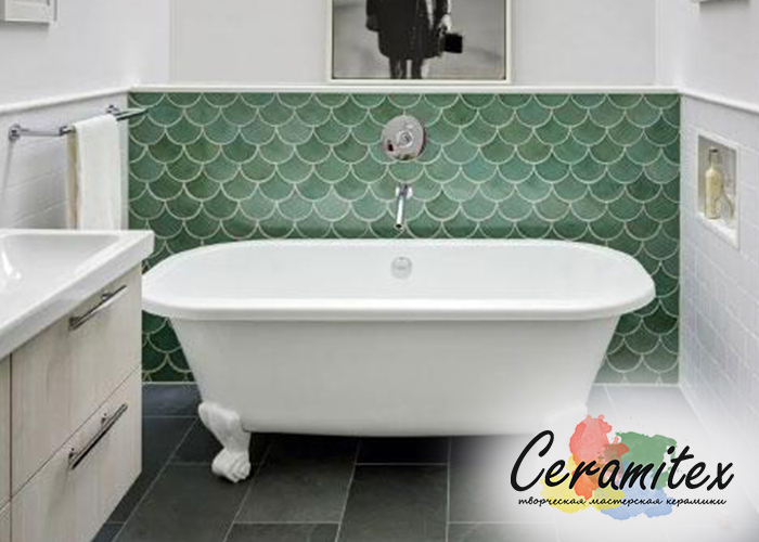 Мозаика ручной работы "Moroccan Fish". Размер - 9,5*8,3