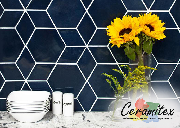 Плоская керамическая плитка ручной работы| Фирменный паттерн (узор) - Geo-Star Pattern