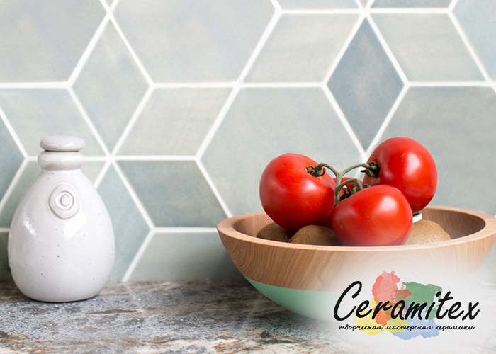 Плоская керамическая плитка ручной работы| Фирменный паттерн (узор) - Geo-Star Pattern