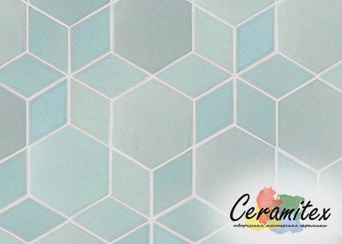 Плоская керамическая плитка ручной работы| Фирменный паттерн (узор) - Geo-Star Pattern