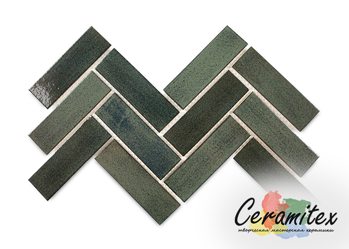 Плоская керамическая плитка ручной работы| Фирменный паттерн (узор) - Herringbone Pattern