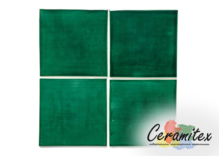 Плоская керамическая плитка ручной работы "Square". Размер - 15*15