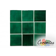 Плоская керамическая плитка ручной работы "Square". Размер - 10*10