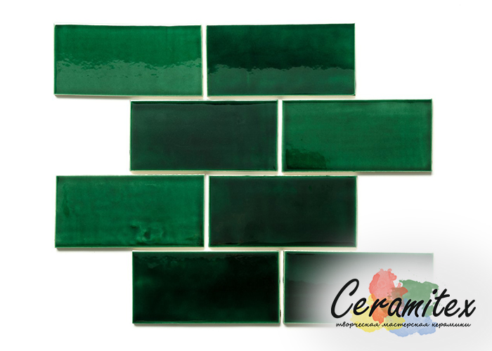 Плоская керамическая плитка ручной работы "Subway". Размер - 7,5*15